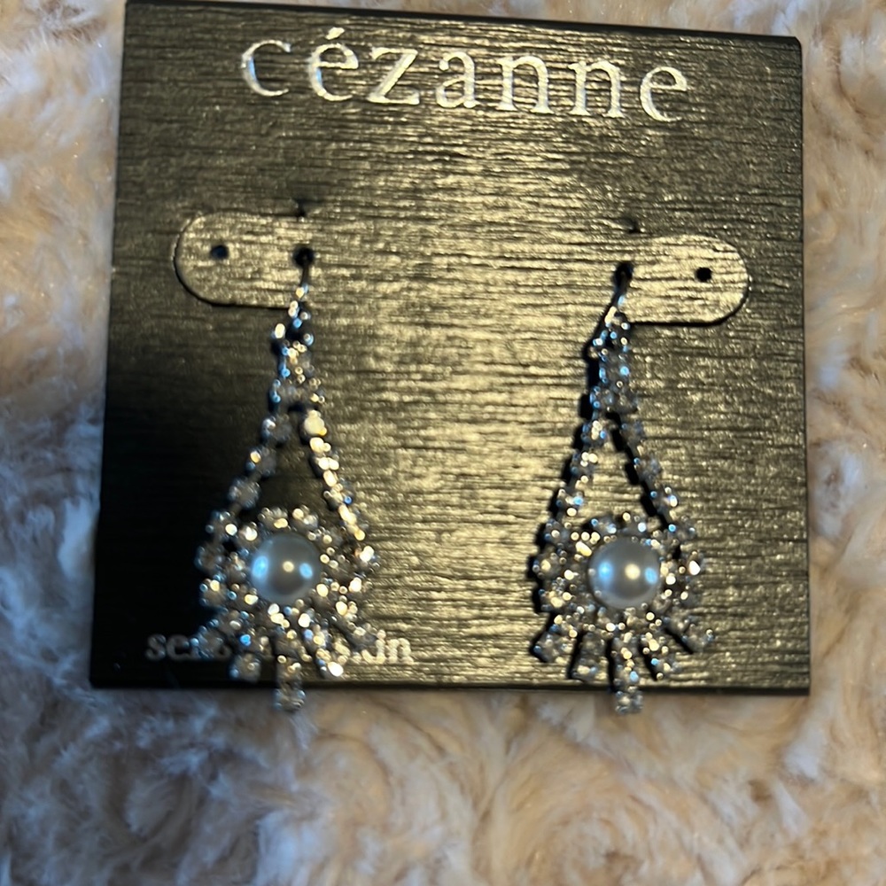 cezanne silver teardrop earrings